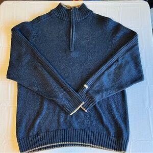 Columbia Men's Navy Blue 1/4 Zip-Up Sweater XL